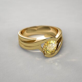 55 Pukhraj ring ideas | ring designs, citrine ring, stone ring design