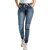 Women's Blue Relaxed Fit Mid Rise Regular Length Denim Stretchable Jogger Pants