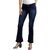 Women's Blue Bootcut Mid Rise Regular Length Denim Stretchable Jeans