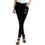 Women's Black Slim Fit High Rise Regular Length Applique Detailing Denim Jeans