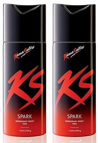 KS KamaSutra Spark Deo - For Men Pack of Two (150 ml x 2)