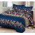 FASHION HUB Glace Cotton Blue Double Bed sheet with 2 Pillow Cover - 90 Inches * 90 Inches