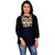 Bronze Black Printed Stylish Women Top To Pair With Jeans For Office/Casual Wear Blue Top For Women Western Wear/Blue Tops For Women Western Wear