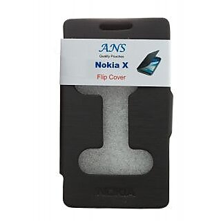                       Nokia X  Caller ID Table Talk Flip Cover Black                                              