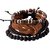 Dare by Voylla Men Bracelet With Leather & Beads Set Of 4