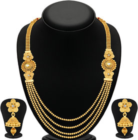 Sukkhi Alloy Gold Plated Wedding Necklace Set For Women