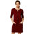 Miss Chase Women's Maroon Shift Dresses