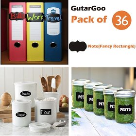 GutarGoo Vinyl Chalkboard Stickers Labels Pack of 36 Stickers-Note
