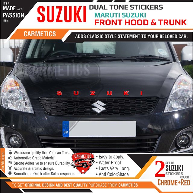 Buy Suzuki Dual Tone Stickers For Maruti Suzuki Alto K10 2pcs