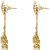Asmitta Traditional Bahubali Design Gold Plated Jhumki Earrings With Hair Chain For Women