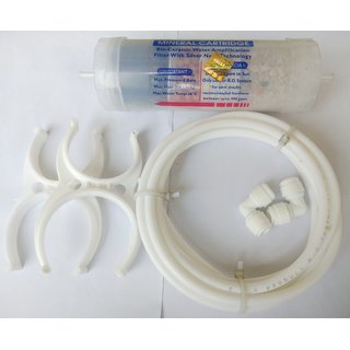 4Stage Mineral Cartridge+2 Connector/Clamp 3mtr 1/4'' Pip For All RO/UV Water Filter Purifier(8'')