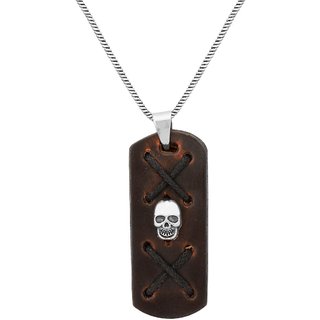 Dare by Voylla s and Crosses Leather-Look Pendant