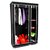 NP NAVEEN PLASTIC Fancy Multipurpose Clothes Closet Portable Wardrobe Storage Organizer with Shelves ( BLACK )