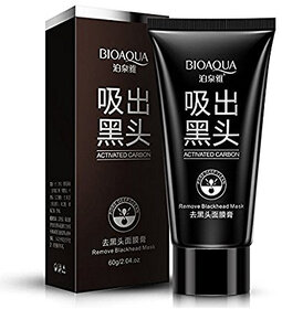 GutarGoo BIOAQUA(2 Pack,120g) Activated Charcoal Carbon Peel Off Diy Purifying Black Mask For Blackhead Whitehead Pores