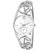Varni Retail Best Selling White Dial Silver Metal Strap Bracelet Style Girls Watch For Women  NewRoundSilverChainVR