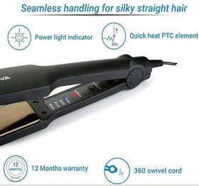 Temperature Control Professional NHS-329 Hair Straightener (color vary)