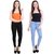 Angela pack of 2 Women High waist ice blue And black denim Fit Ankle Length Jeans