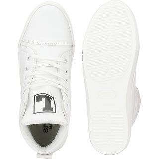 white colour high ankle shoes