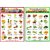 A3 size children color Posters Vegetable  Fruits Learning Charts (Front  Back with Lamination)