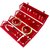 ADWITIYA Red Earring Ring Bangle Chain Jewellery Storage Organizer Travel Friendly Vanity Gift Folder Box