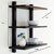The New Look 3 Tier Wooden Wall Shelf Black 12x8x18 Inches