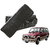 Auto Addict CV Designer Black Neck Leatherite Car Pillow Cushion Kit 2 Pcs for Toyota Qualis