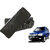 Auto Addict CV Designer Black Neck Leatherite Car Pillow Cushion Kit 2 Pcs for Universal For Car