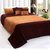 Hand Tex Velvet Double Bedsheet With Two Pillow Covers  Two Cushion Covers Coffee Camel