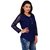 Bronze Front Zipped Stylish Women Top To Pair With Jeans For Office/Casual Wear Blue Top For Women Western Wear/Blue Tops For Women Western Wear