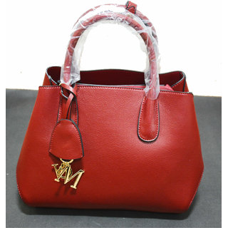 Women and Ladies Official Fashion leather Magnolia Handbags Color Maroon