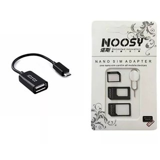 Buy Onlineshoppee Micro Nano Sim Card Adapter Kit Otg Cable