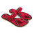 Be You Red Tie & Dye Women's Jaipuri Flats / Ethnic Slipper