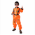 Astronaut Orange Colour Costume For Kids