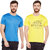 Masch Sports Mens Polyester Colourblocked & Printed T-Shirts - Pack of 2