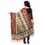 Meia Sarees Printed Khadi Silk Â With Tessels Multi Coloured Casual Wear Women's Dupatta.