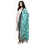 Meia Sarees Printed Khadi Silk  With Tessels Turquoise Coloured Casual Wear Women's Dupatta.