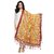 Meia Sarees Printed Khadi Silk  With Tessels Yellow Coloured Casual Wear Women's Dupatta.