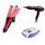 Combo set of 2 in 1 Hair straightener and Curler With Chaoba 2800 Hair Dryer and Double Headed Women Hair Remover
