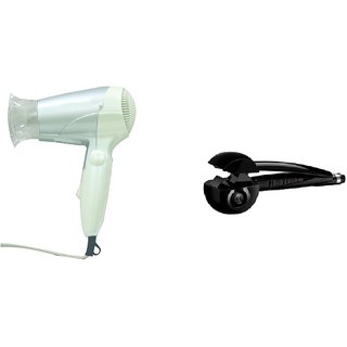 Combo Set Of New Fashion 2 Speed Output Foldable Hair Dryer NHD-2807 With Babyliss Pro Hair Curler Styler