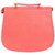 Envie Faux Leather Peach Embellished Magnetic Snap Crossbody Bag