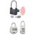 Combo Anti Theft Electronic Burglar Alarm Padlock Lock Security with Siren  2 Pcs Password Number Combination Padlocks