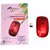 multybyte   Wireless Optical   Mouse shape MMPL W-1 For DELL, HP, ACER, SONY, LG, COMPAQ, HCL, APPLE  (Red Color)