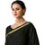 Indianbeauty Embroidered Fashion Cotton Silk Saree  (Black)