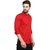 Pacman Blood Red Slim Fit Cotton Mens Trendy Semi Formal Shirt SHFS0039