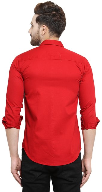 blood red formal shirt