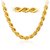 One Gram 22kt Gold Plated Rope Chain for men/women 24 Inch long/ 5mm thick-XC85