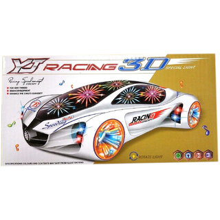 Yj racing 3d special light battery operated bump and go car