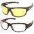 SNR Pack of 2 Day Night Vision Riding glasses (White+Yellow)