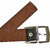 Sunshopping mens black and tan leatherite needle pin point buckle belt (combo)