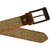 Sunshopping mens black and tan leatherite needle pin point buckle belt (combo)